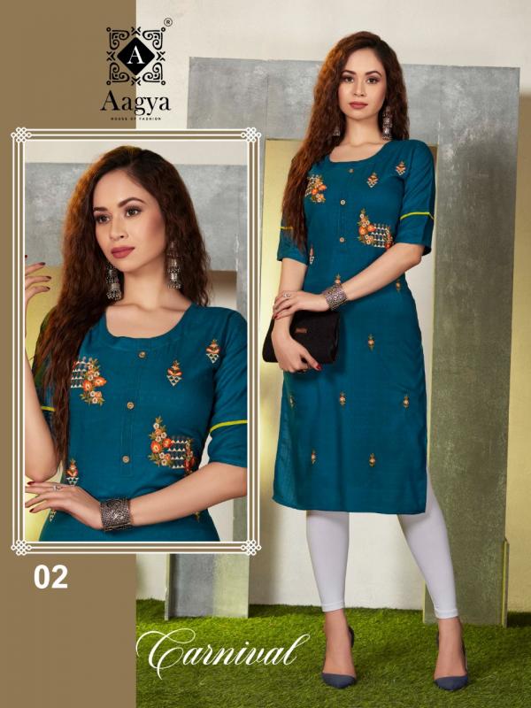 Aagya Carnival Vol 2 Rayon Casual Wear Designer Kurti Collection